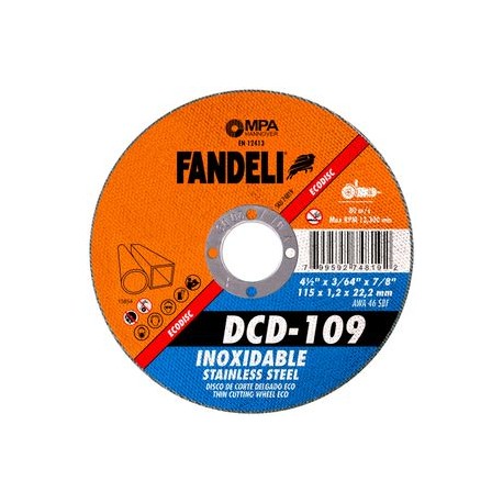 Fandeli - Disco De Corte Delgado Dcd109 Eco 4.5 Plg 10 Pz - HFAS74819