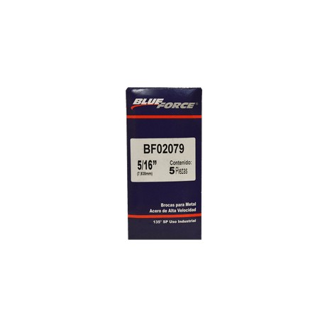 Blue force - 5 BROCAS PARA METAL DE 5/16 plg - HBF02079